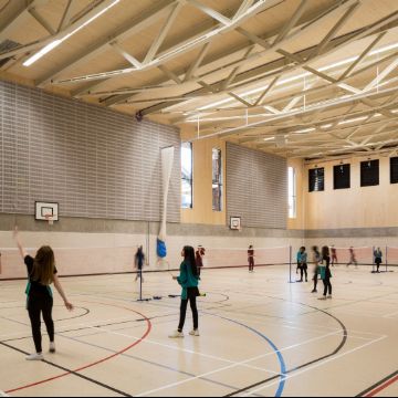 Sports Hall at Stephen Perse Foundation, copyright Richard Chivers